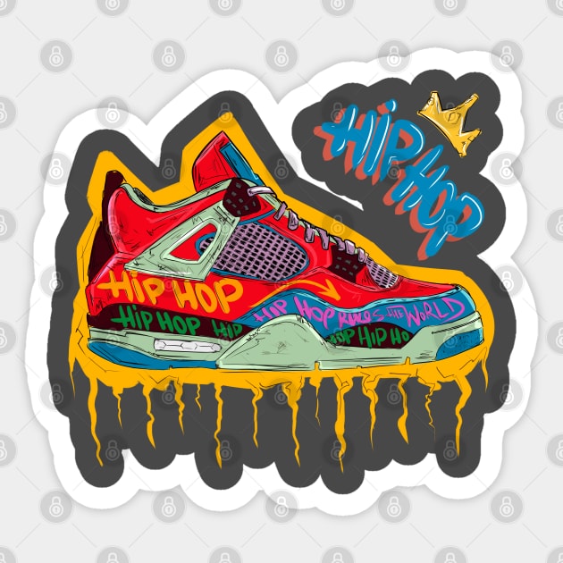 HIP HOP JORDAN SHOES Sticker by yera